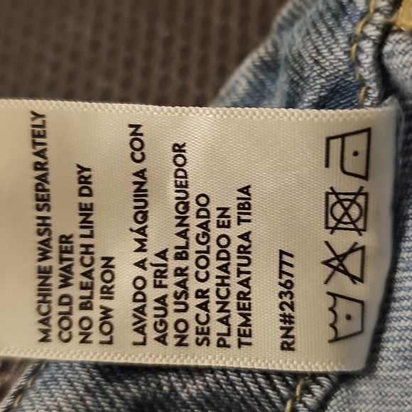 NWT PTCL Medium Wash Drawstring Front Flower Print Denim Miniskirt  Large - Picture 13 of 14